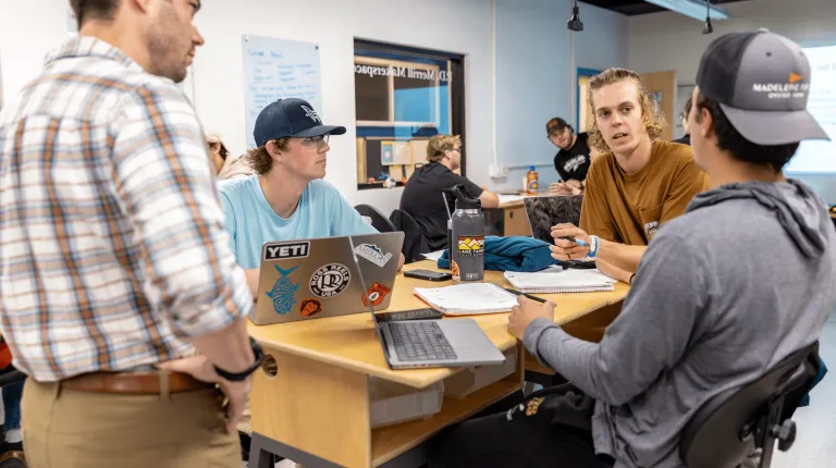 Students meet with Connor Horton of The Nature Conservancy