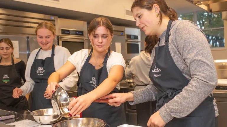 UNE students raise awareness, advance food safety knowledge in first allergen-free cooking class  