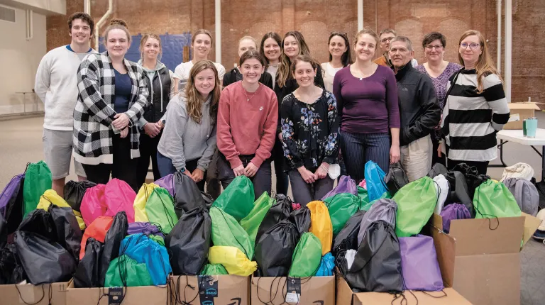 Harm reduction kits were assembled by a group of UNE volunteers