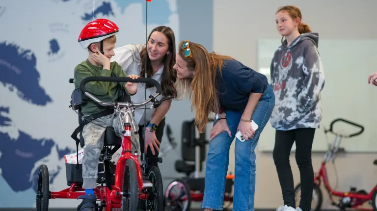 UNE students foster mobility access for locals with disabilities at adaptive bicycle fitting