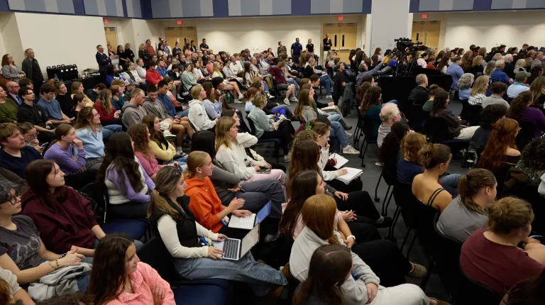 UNE President’s Forum draws record attendance in considering: Can Gen Z attain the American Dream?