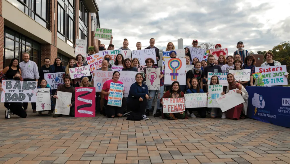 Group photo of participants of the Women's March 2021