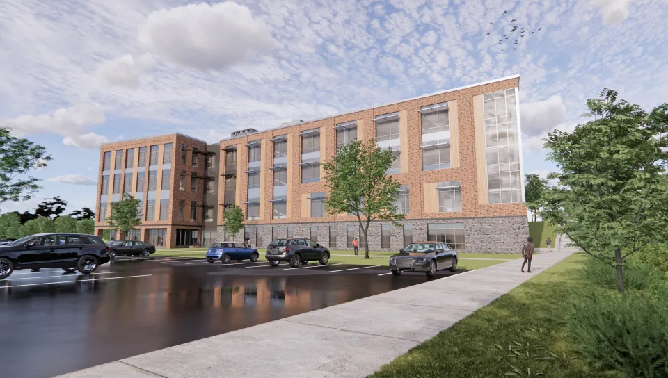 A rendering of new the COM facility