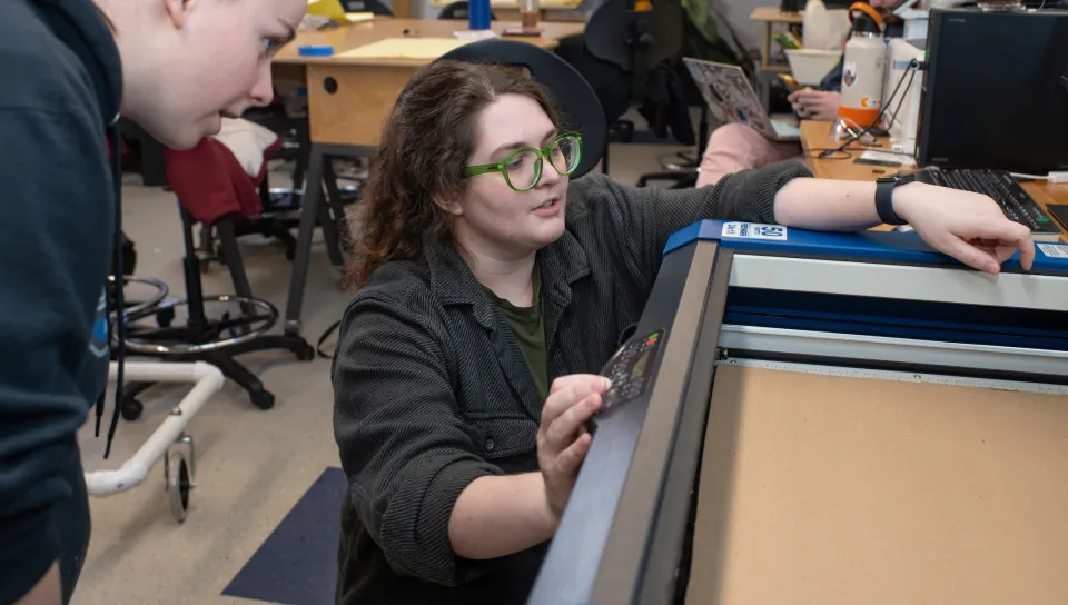 Laser cutting machine in the makerspace