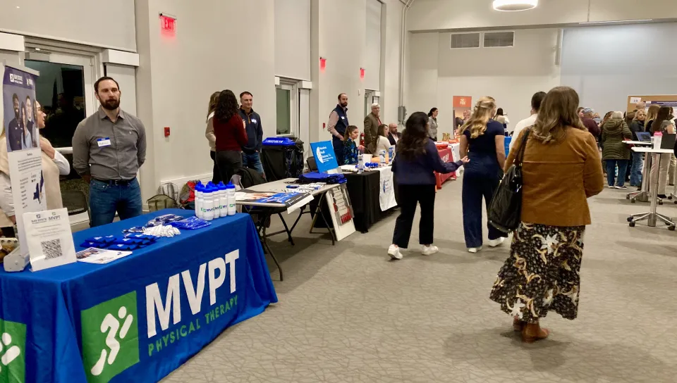 UNE's Department of Physical Therapy held its annual poster session for third-year students in December, and it included a job fair for the second year in a row.