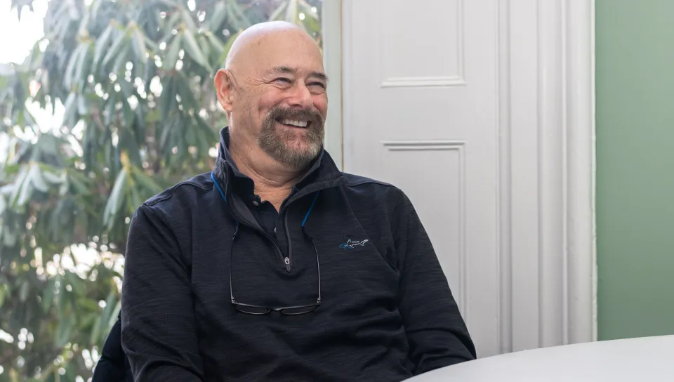 Steve Weisberger in his Bangor office. 