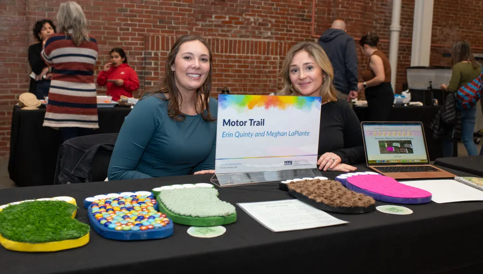 Students show off their custom-made sensory children's toys