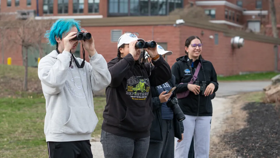 As the president UNE Birders, Haley Hines chose to meld their love of birds with a desire to help others  