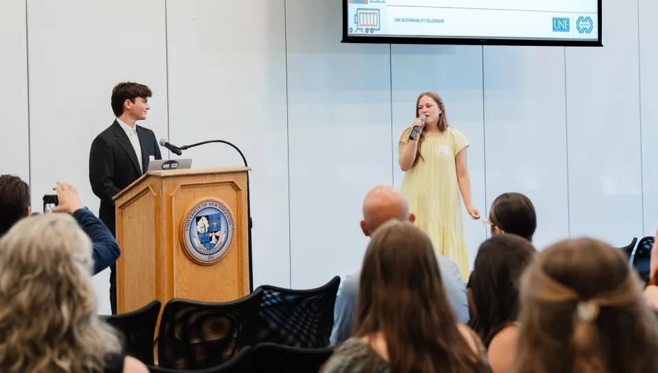 UNE Sustainability Fellow Luke Jenkins presents his summer project 