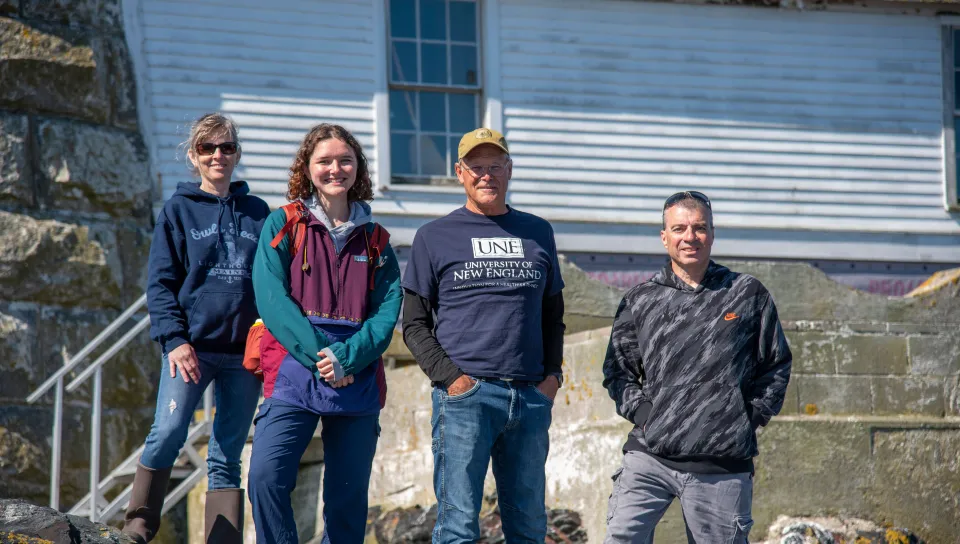 A group photo on Halfway Rock
