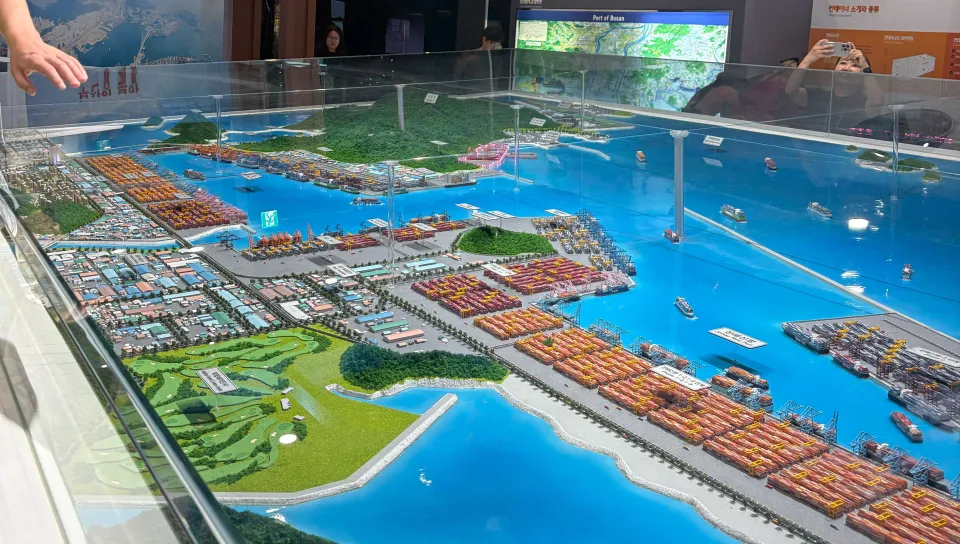 Model of the Busan New Port at the National Maritime Museum