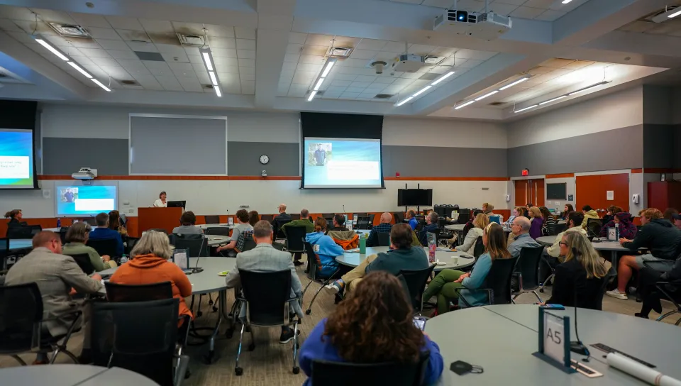 Ocean historian Helen M. Rozwadowski’s, Ph.D., explained in the Connections Lecture how history can be a powerful tool in helping to save the oceans. 