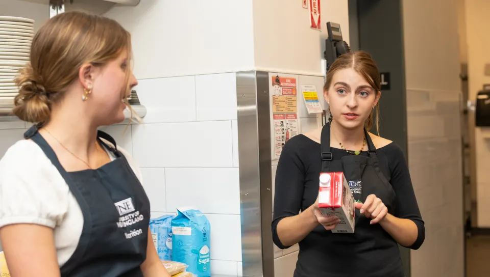 UNE students raise awareness, advance food safety knowledge in first allergen-free cooking class  