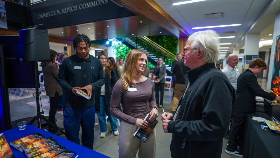 David Shaw Signing books after the event