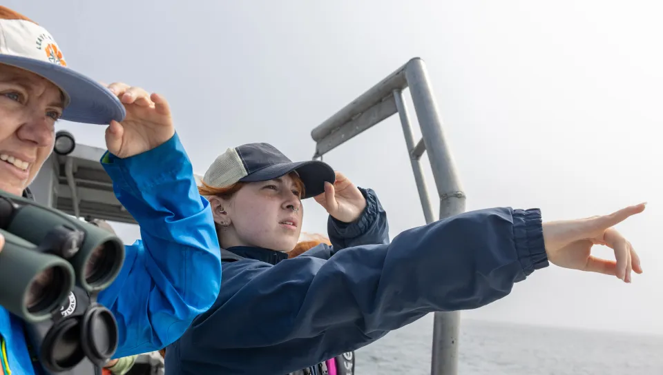 Kara Mickiewicz ’27 with Michelle Caputo, Ph.D.,