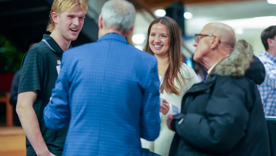 UNE’s inaugural Career Connections Mixer draws overflow crowd of 200  