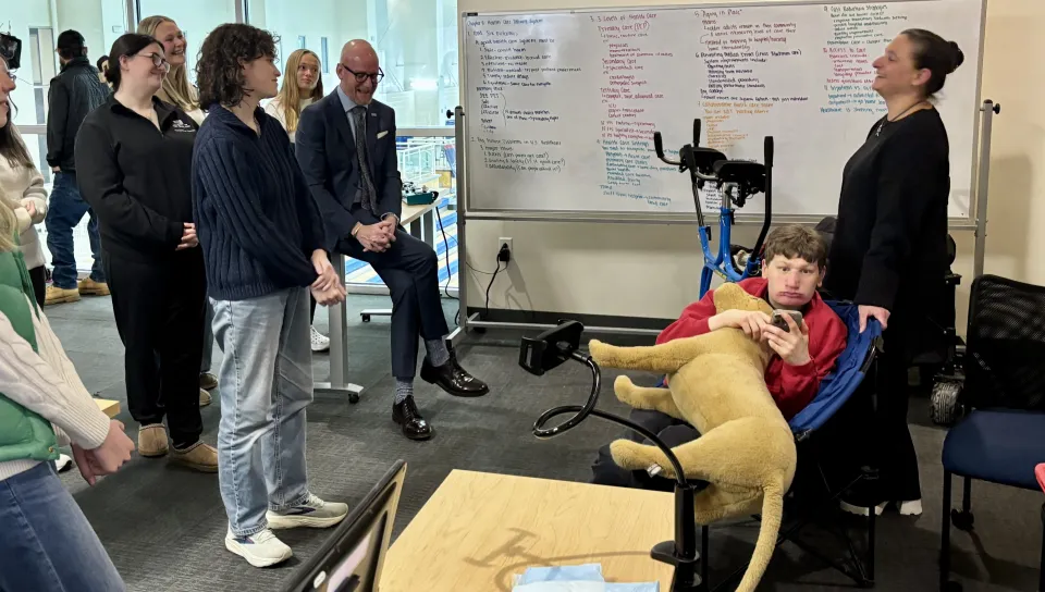 Occupational studies students learn real-world value of assistive technology from Special Olympics Maine athletes 