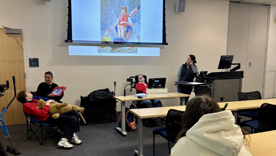 Occupational studies students learn real-world value of assistive technology from Special Olympics Maine athletes 