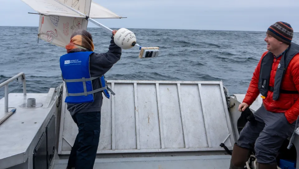 UNE students track coastal currents, aided by technology from Portland start-up
