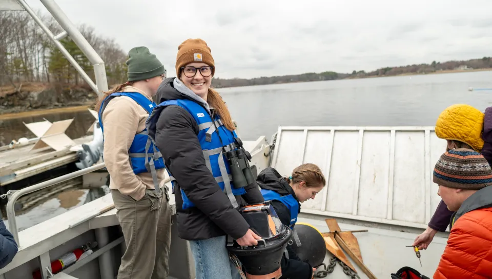 Johanna Birchem participates in a UNE buoy study