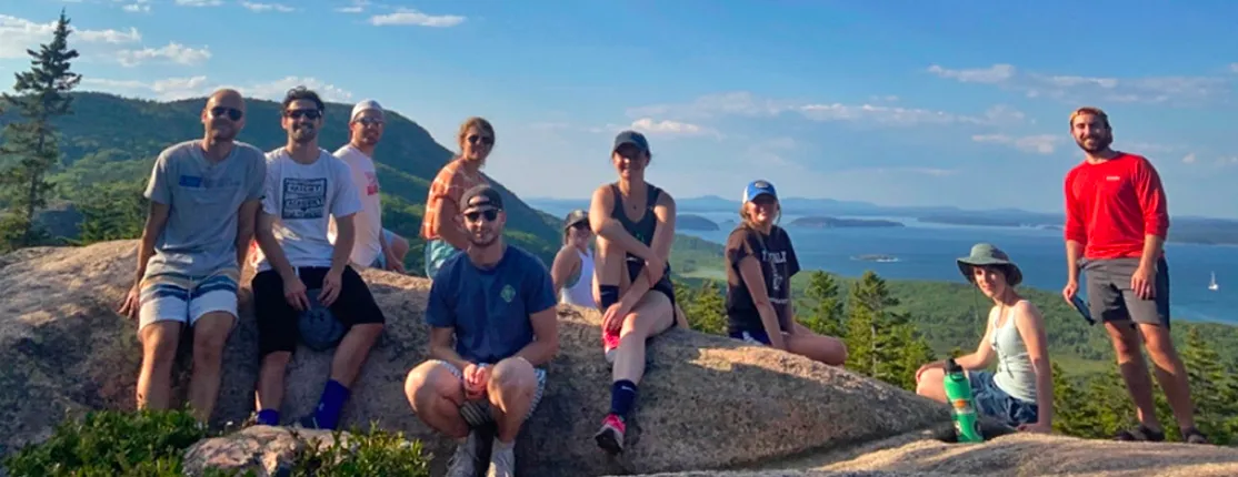 Graduate and Professional students on a hiking trip