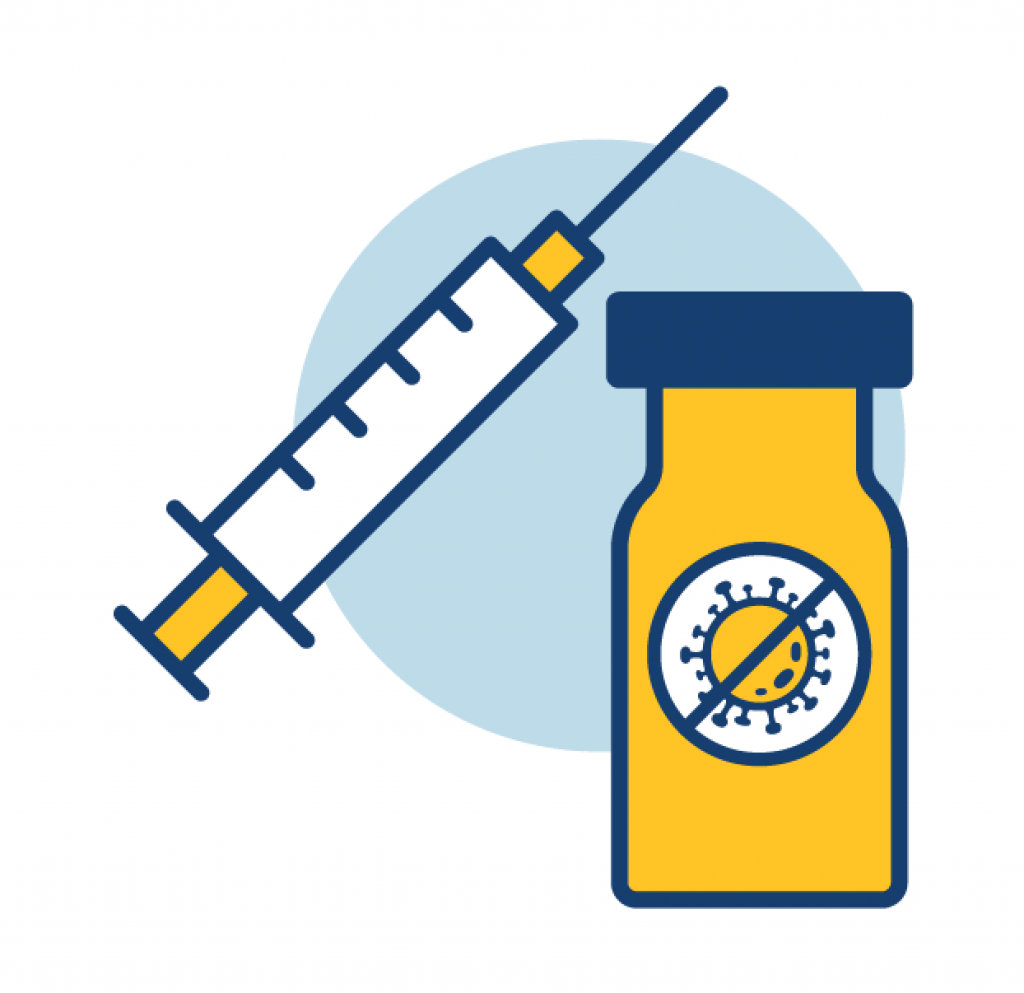 graphic of a syringe and vaccine