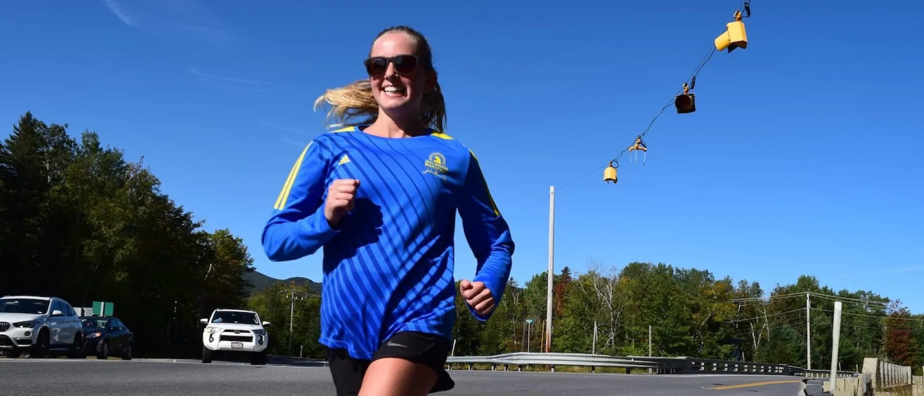 Tiana Thomas ran the Boston Marathon — in Maine — on Sept. 12.