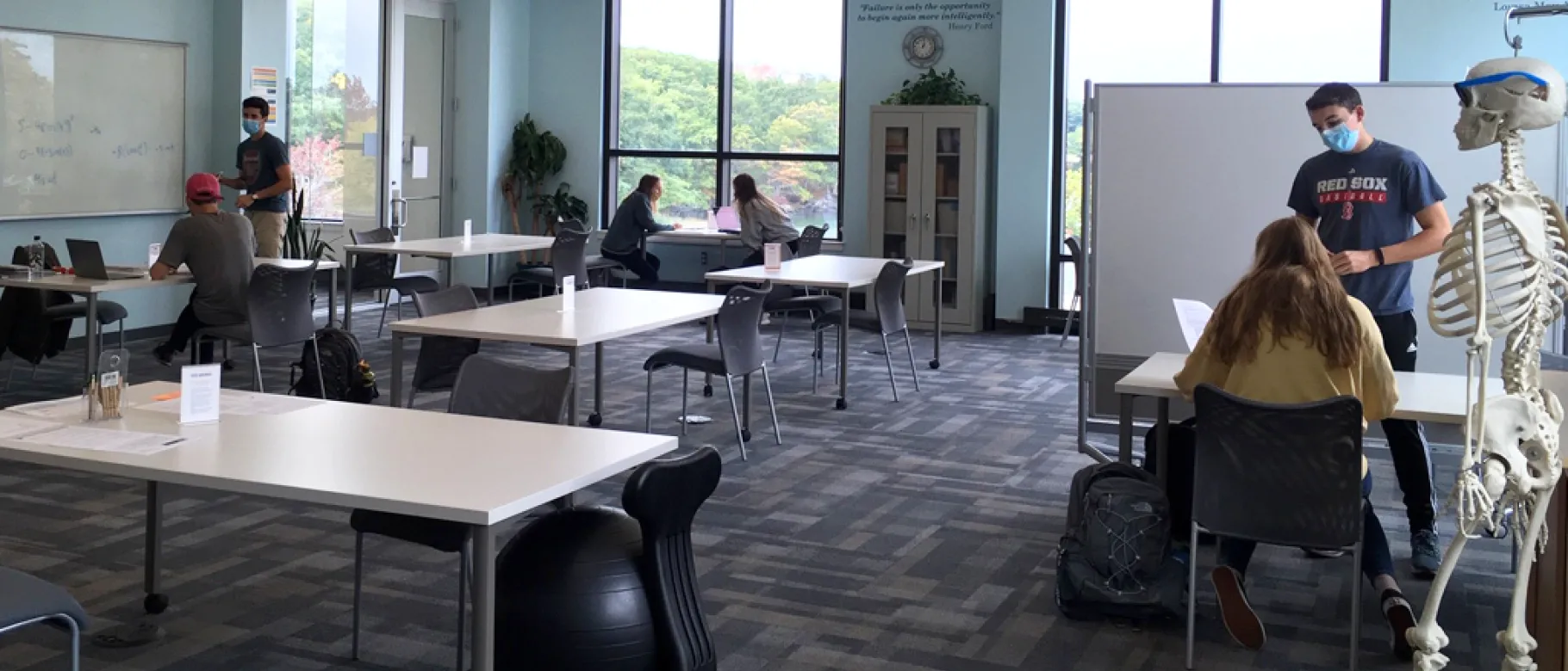 students studying at the SASC