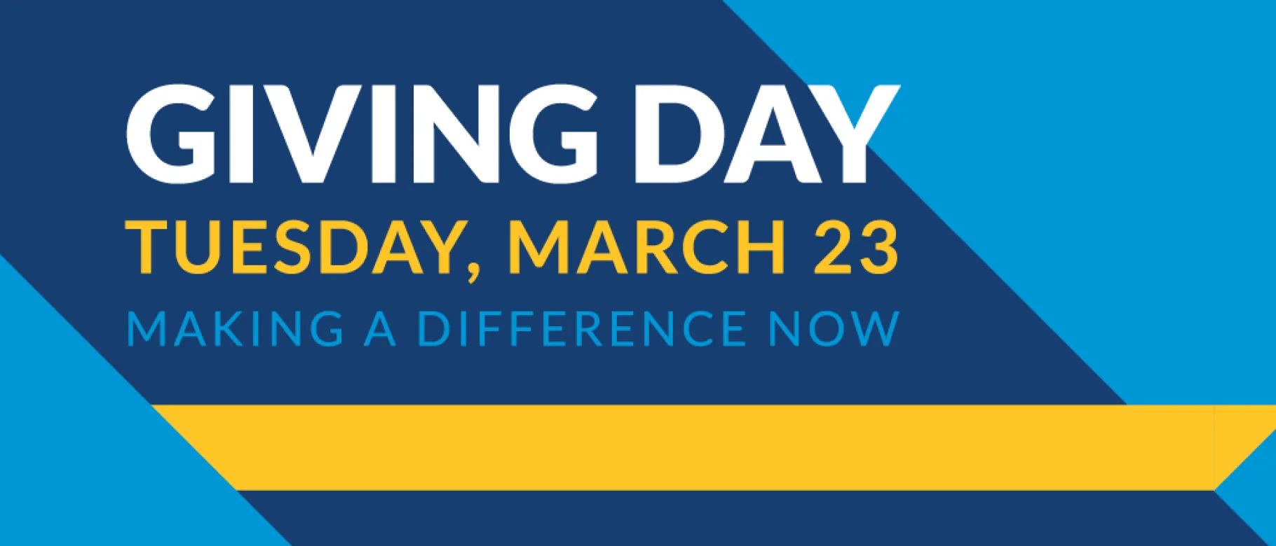 Graphic for U N E's annual giving day Tuesday March, 23, 2021