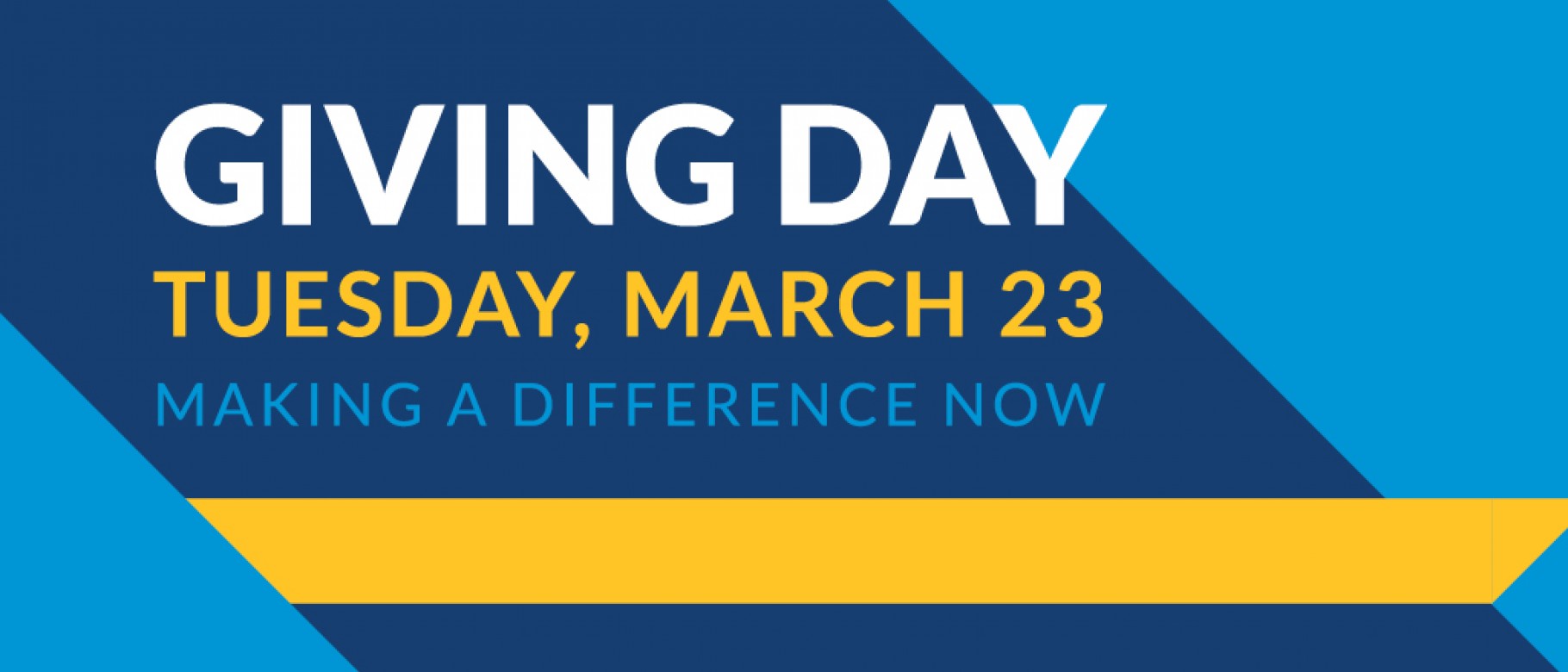 Graphic for U N E's annual giving day Tuesday March, 23, 2021