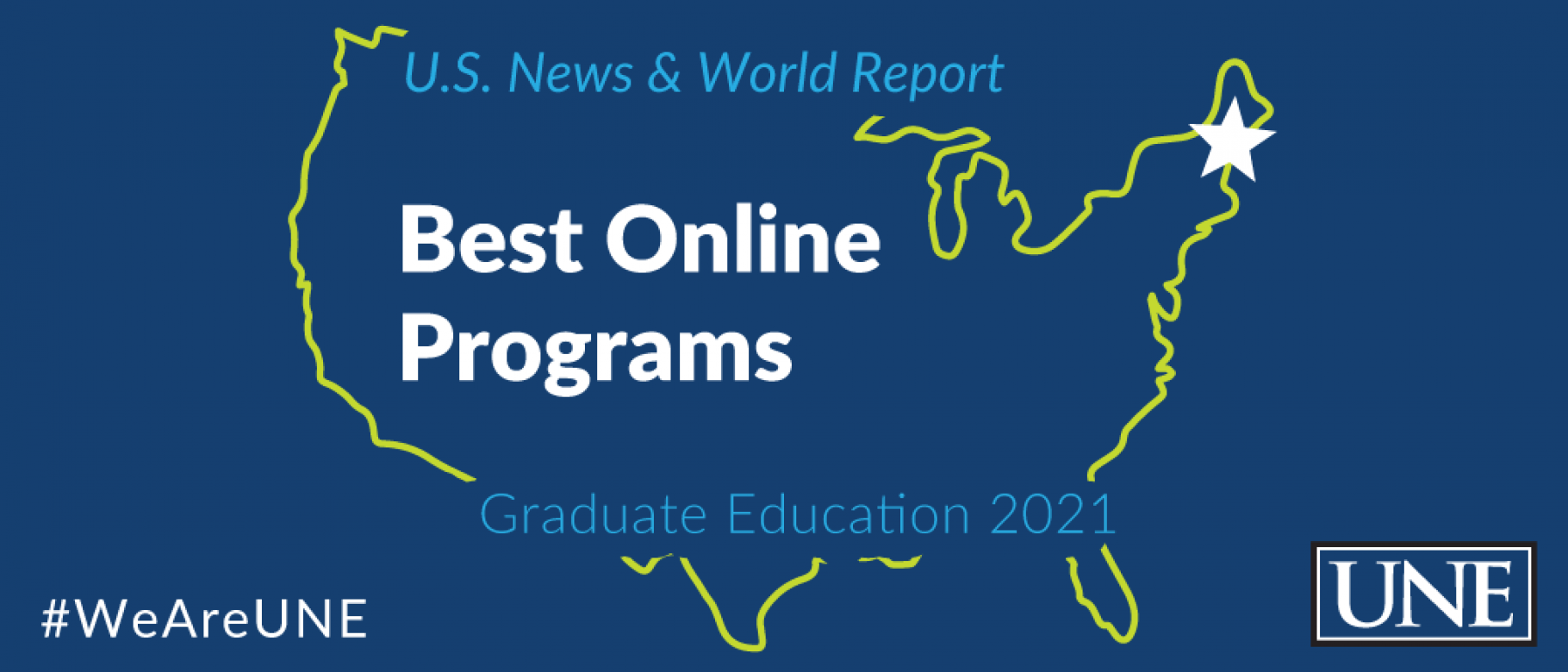 UNE's online graduate programs have ranked in the top 70 nationwide by U.S. News and World Report