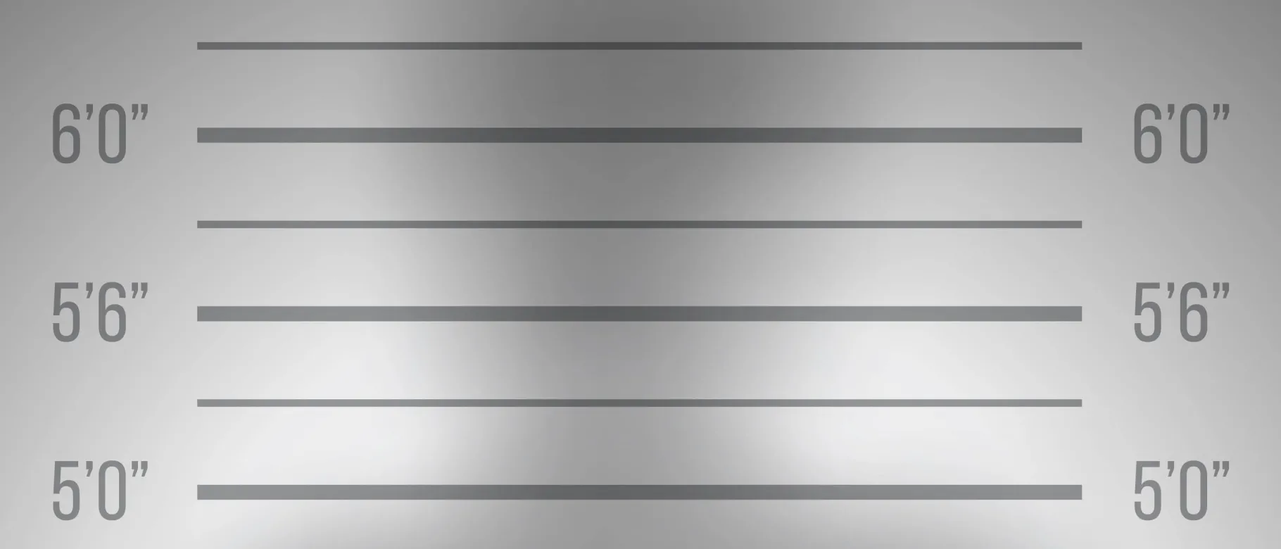 Height markers for police lineup