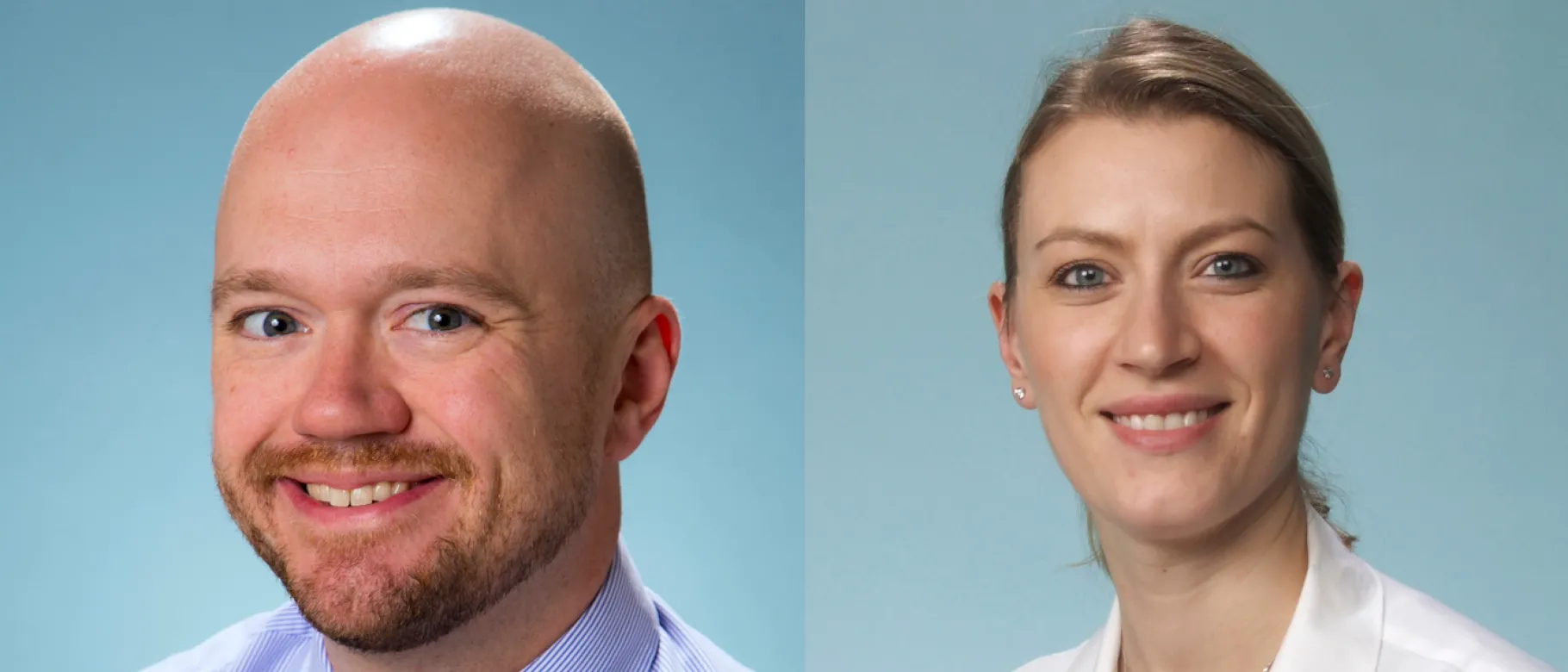 Head shot photo of Ross Isacke and Meredith Beauregard