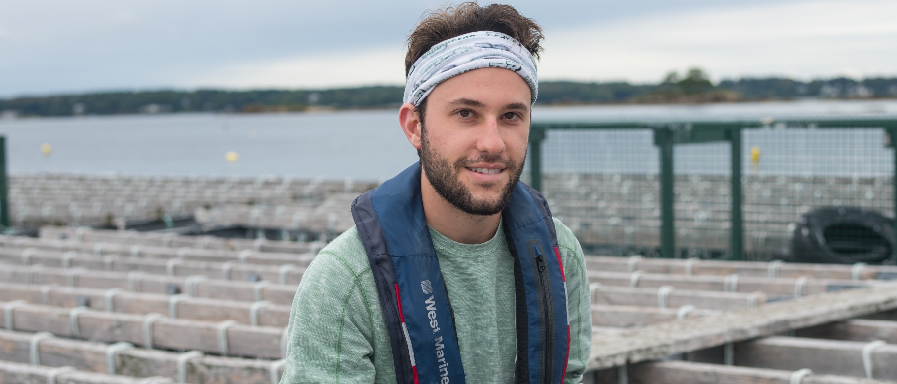Connor Jones ’19 at Bangs Island Mussels