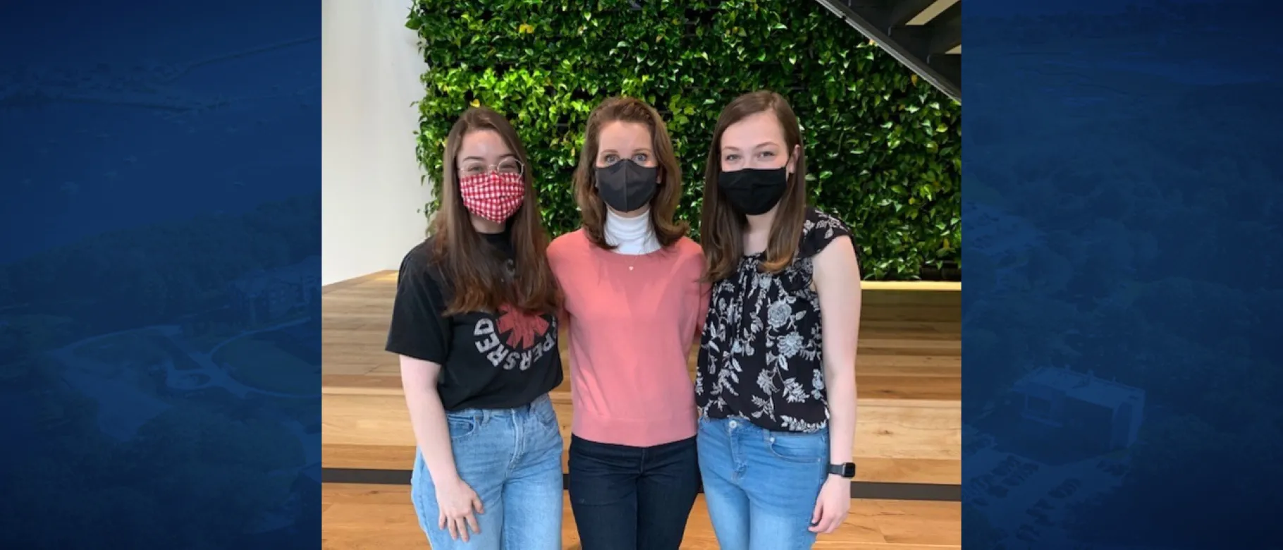 Shown are Aubrey Sahouria, Jennifer Stiegler-Balfour, Ph.D., and Nicole Martin