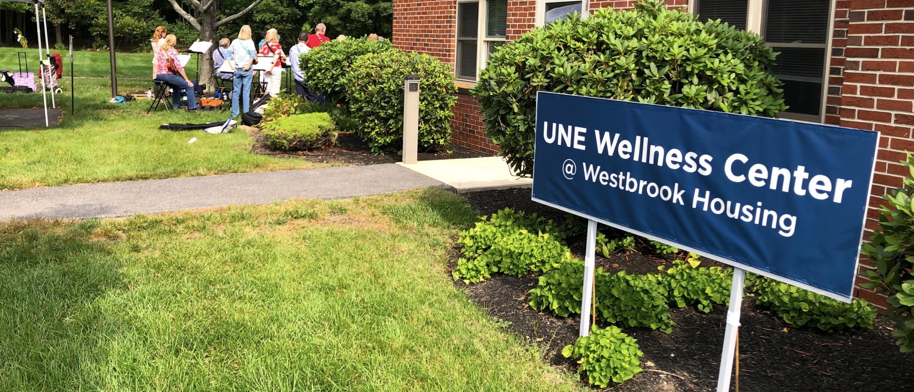 Image of Wellness Center sign at a Westbrook Housing property