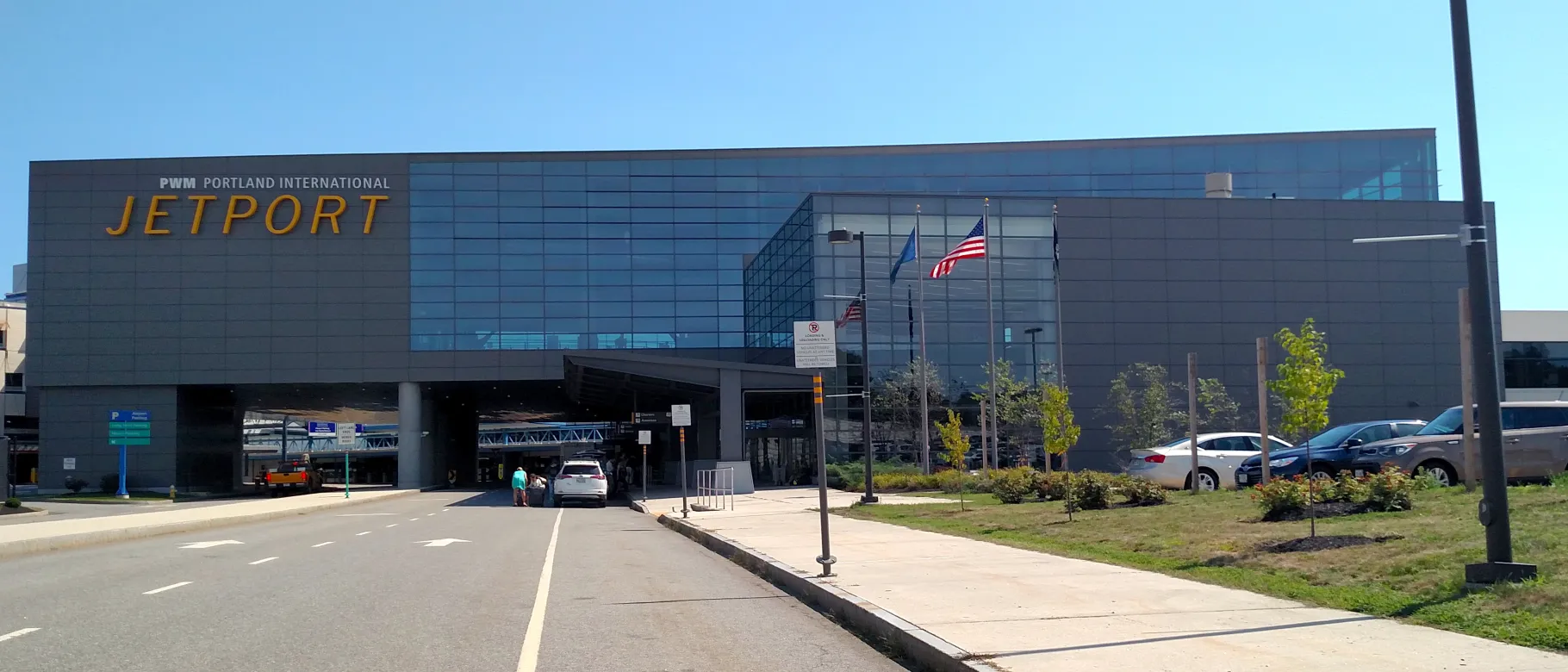 Shown is the Portland International Jetport main terminal. 