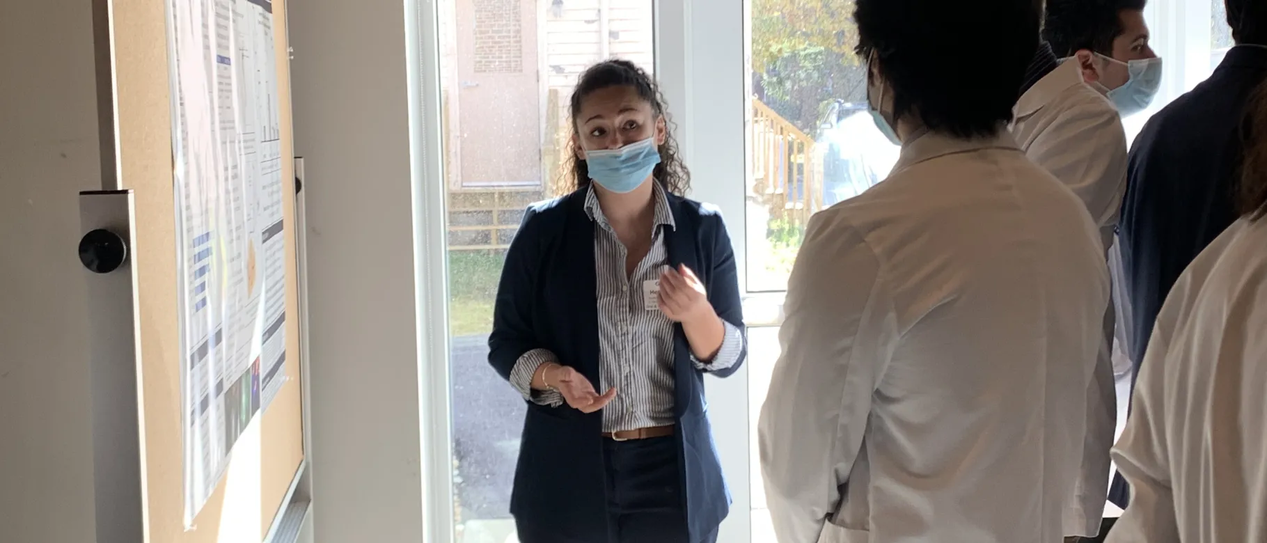 Gesele Henderson (D.O., ’24) presents her poster at the 2021 UNE COM Research and Scholarship Forum