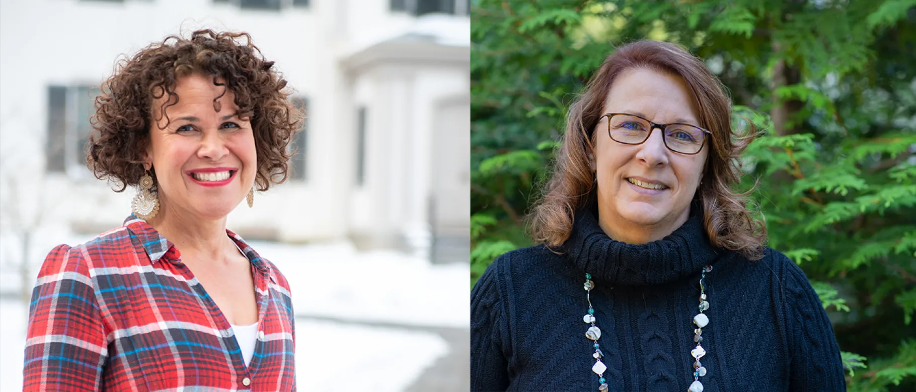 Composite image of Arabella Perez (left) and Laure Cyr-Martel (right) posing for separate portraits.