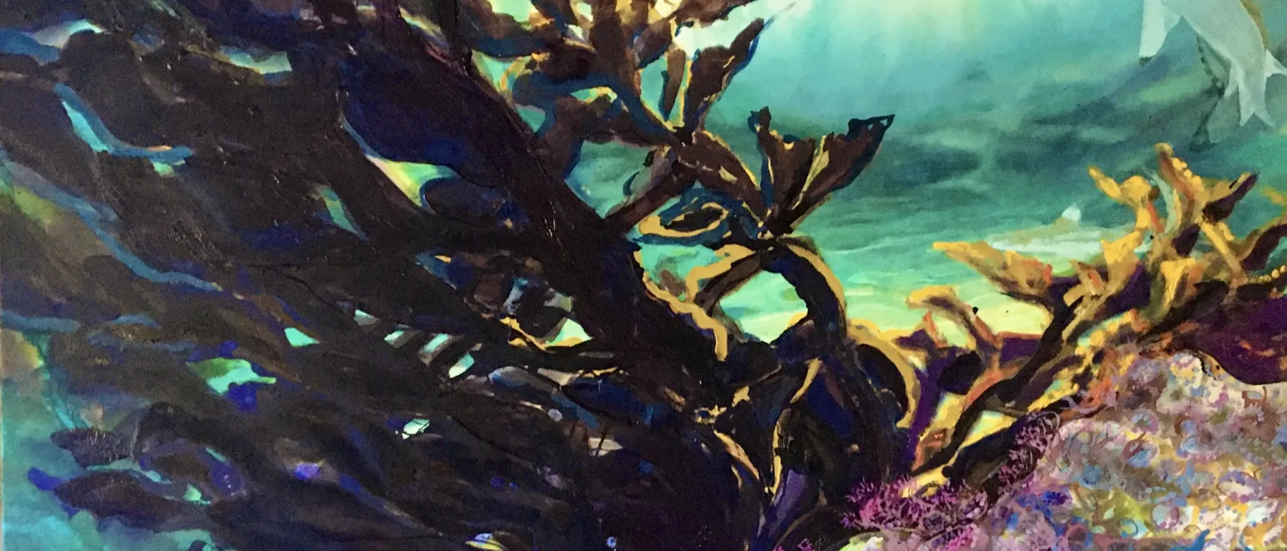 Painting of plankton by Krisanne Baker