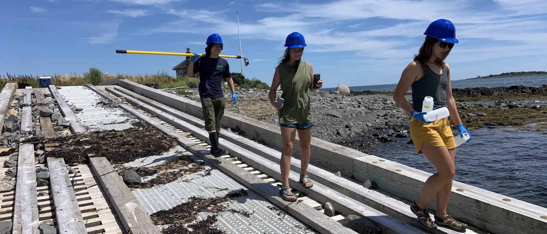  The sampling crew: JJ Custer, Addie Binstock, and Abigail Hayne.