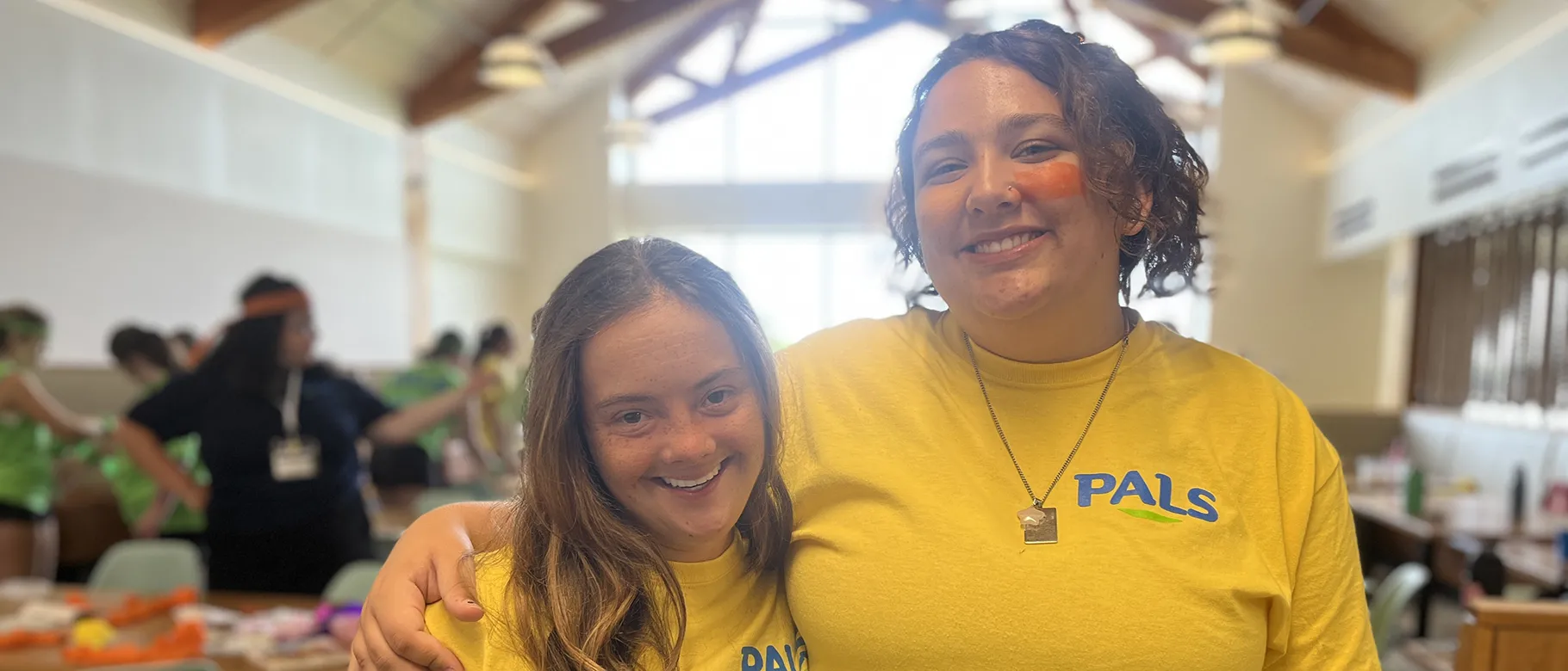 UNE social work student Leigh Rohe poses with their PALS Peer Mary Borman.