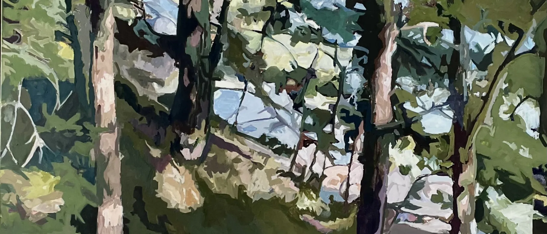 Image of painting, "Island's Edge," 24" x 36", oil on canvas