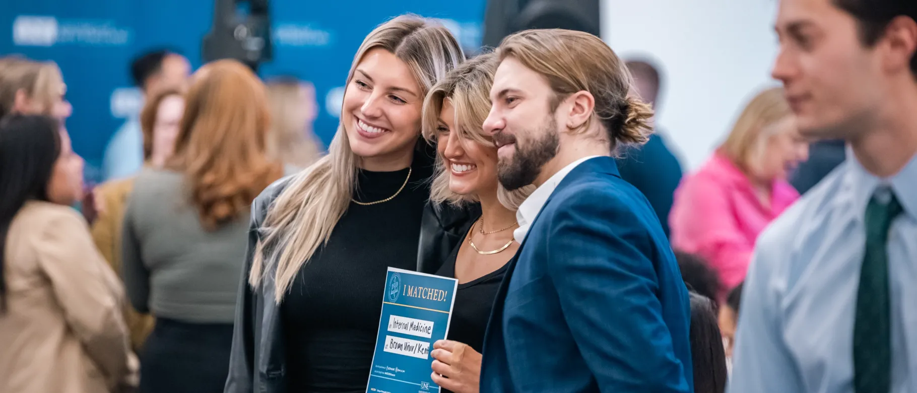 Students pose for a photo at Match Day 2024