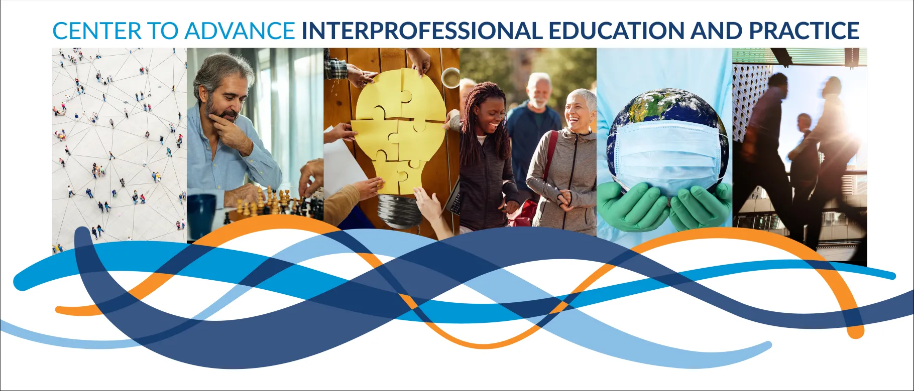 A composite graphic depicts various event poster images 