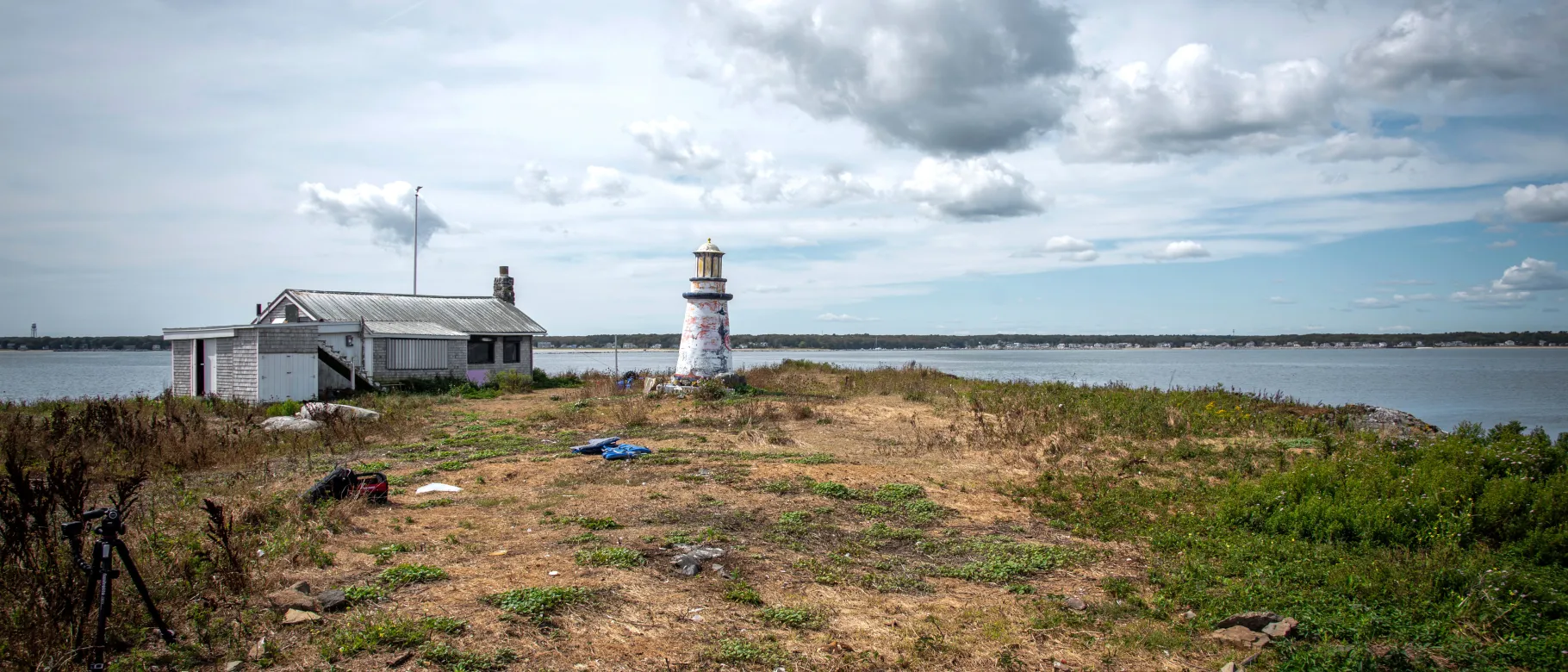 Ram Island on a cloudy day