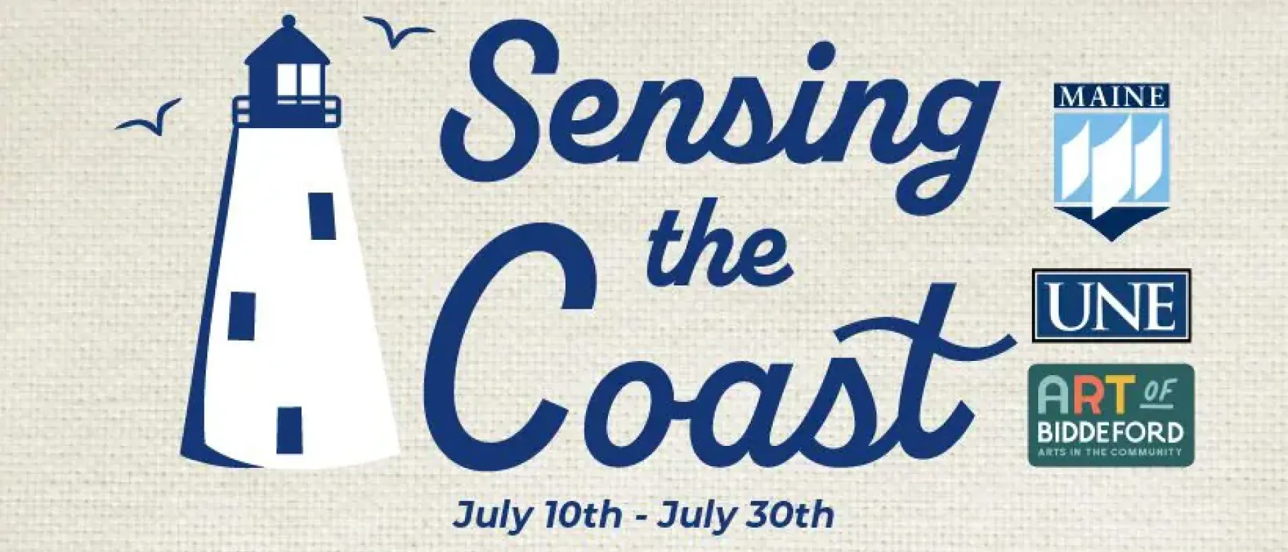 Web banner for 'Sensing the Coast' exhibit