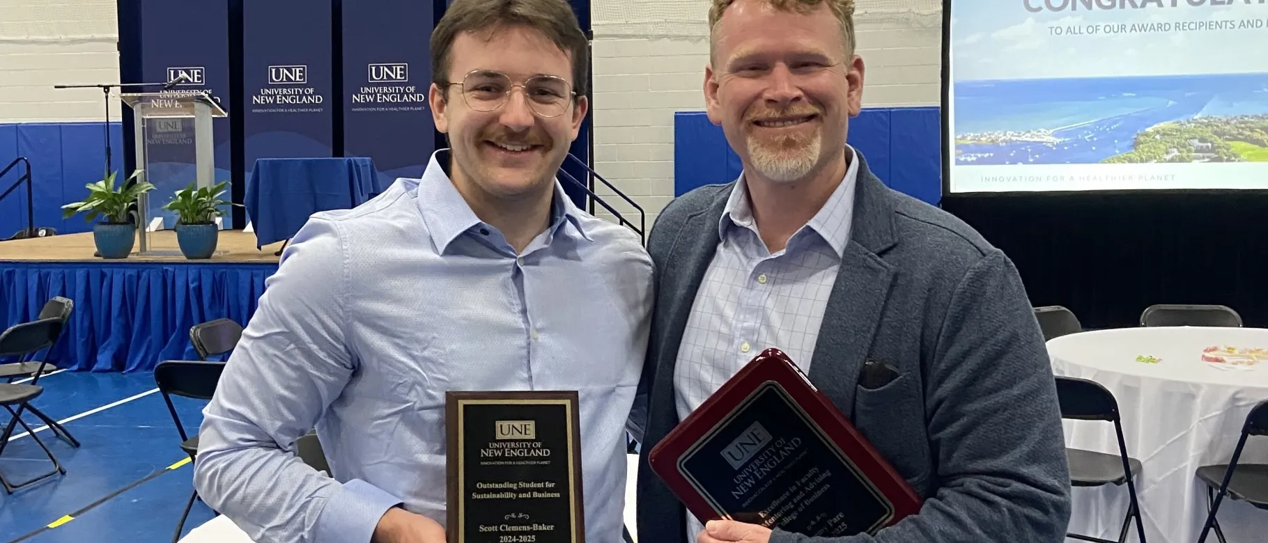 UNE Sustainability Fellowship points business grad toward elite graduate study 