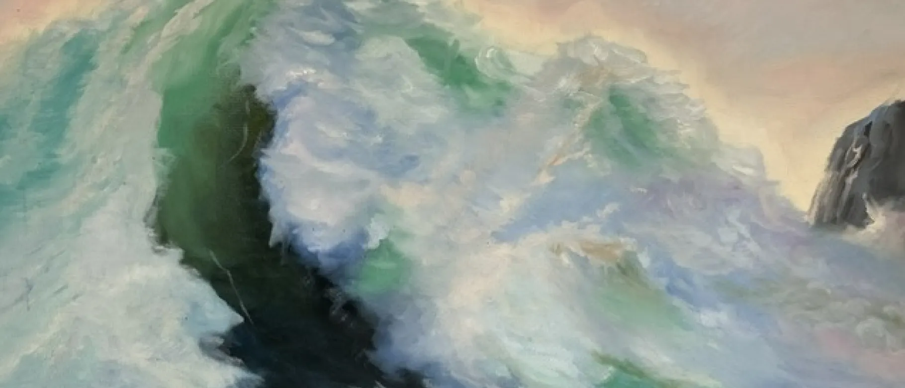 Darlene Trefrey, “Transparent Wave.” Oil on canvas. 24 x 30’’. 