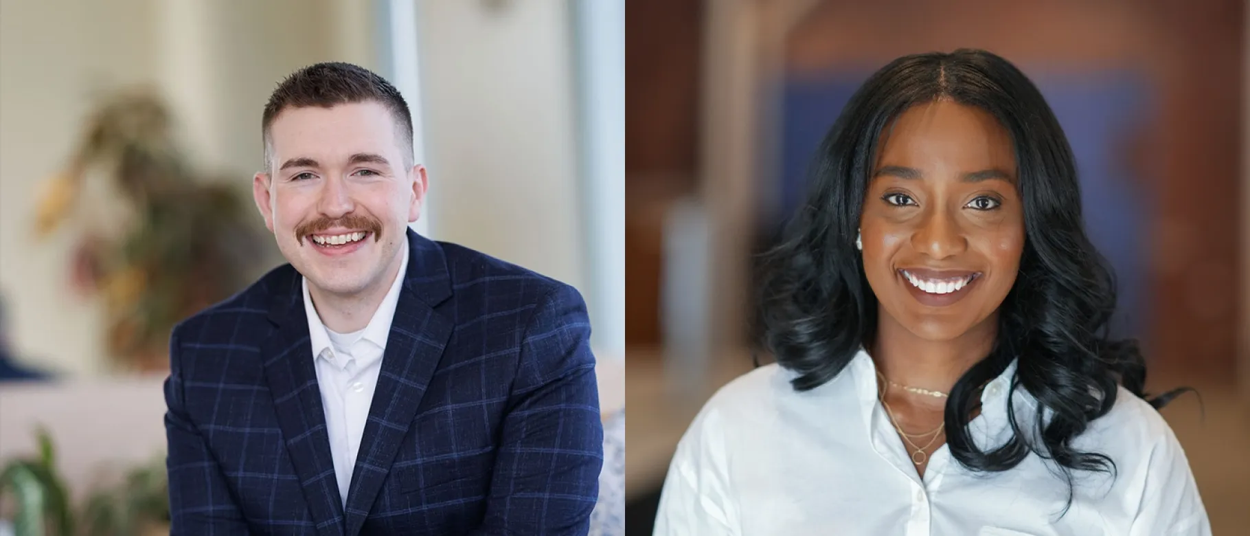 Composite image of Brandon Hotham and Melissa Hue headshots